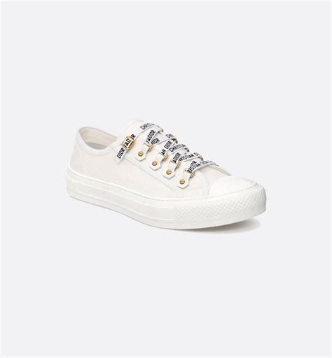 Walk'N'Dior Sneaker White Cotton Canvas .